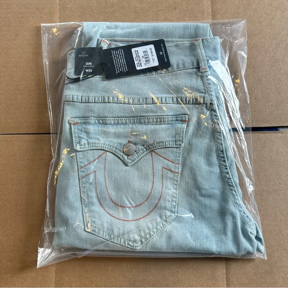 True Religion Mens Geno Orange Stitch Flap
Pocket Relaxed Slim Fit Stretch - Picture 2 of 3